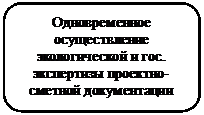 Скругленный прямоугольник: Одновременное осуществление экологической и гос. экспертизы проектно-сметной документации