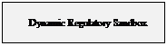 Подпись: Dynamic Regulatory Sandbox
