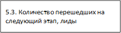 5.3. Количество перешедших на следующий этап, лиды