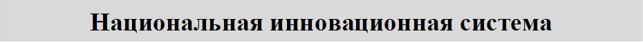 Национальная инновационная система
