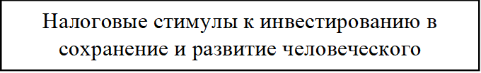 Налоговые стимулы к инвестированию в сохранение и развитие человеческого капитала